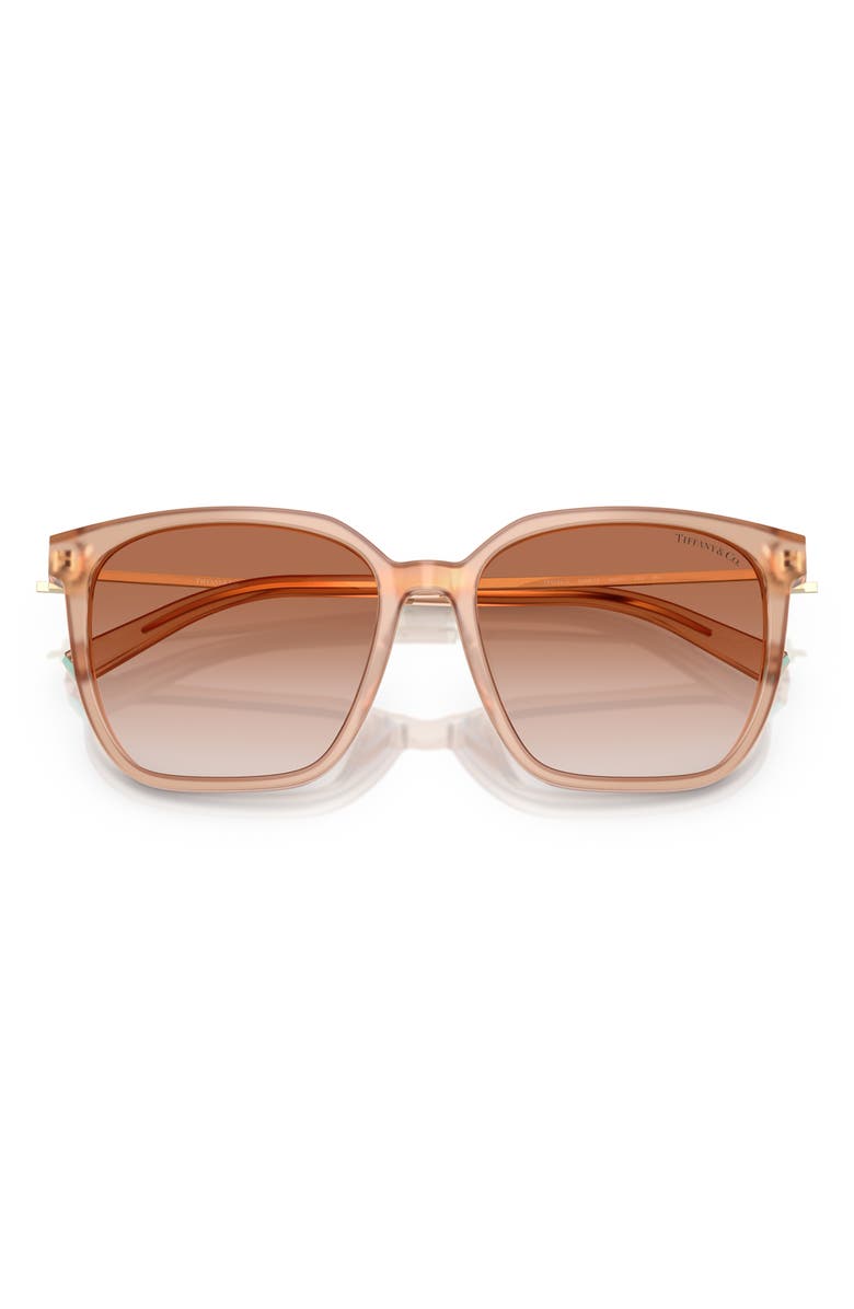 Tiffany & Co. 56mm Gradient Square Sunglasses, Alternate, color, Opal Nude / Pink Gradient