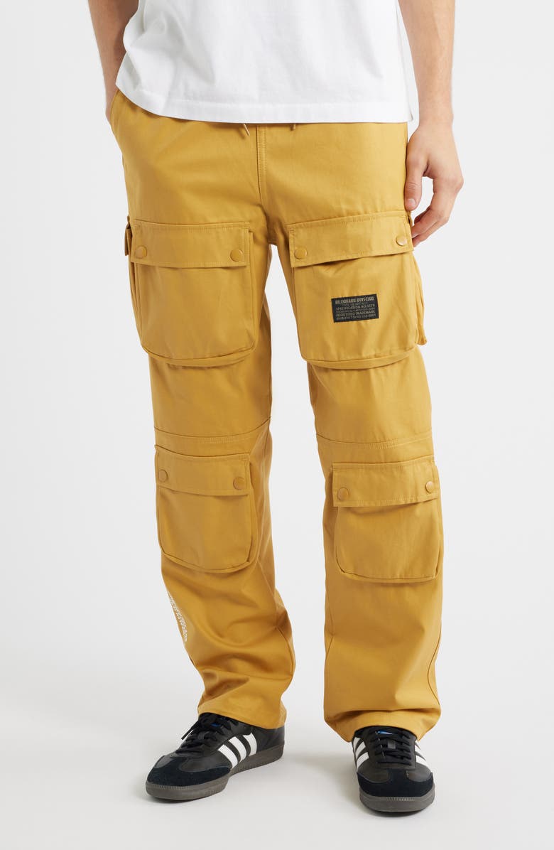 Billionaire Boys Club BB Hemisphere Cotton Twill Cargo Pants, Main, color, Honey Mustard