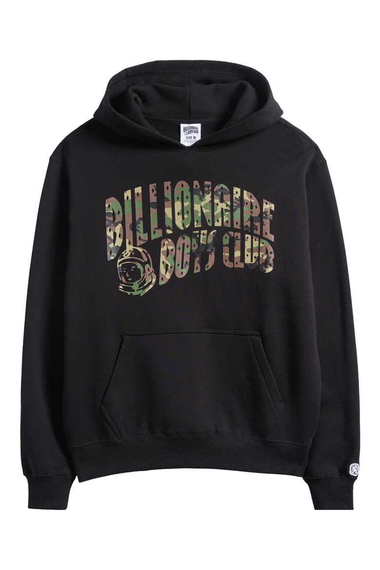 Camo Logo Graphic Hoodie, Alternate, color, BLACK