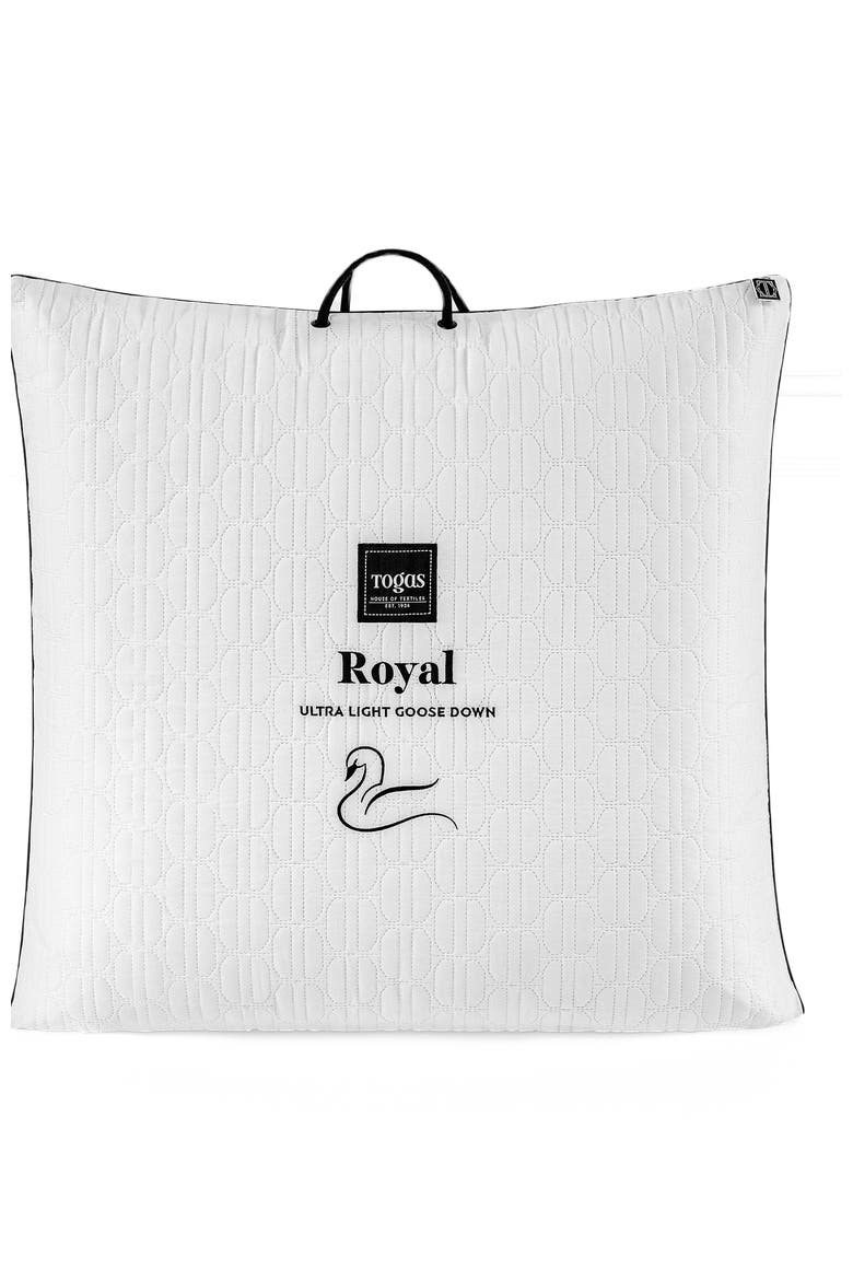 Royal Siberian white goose down pillow, Alternate, color, White