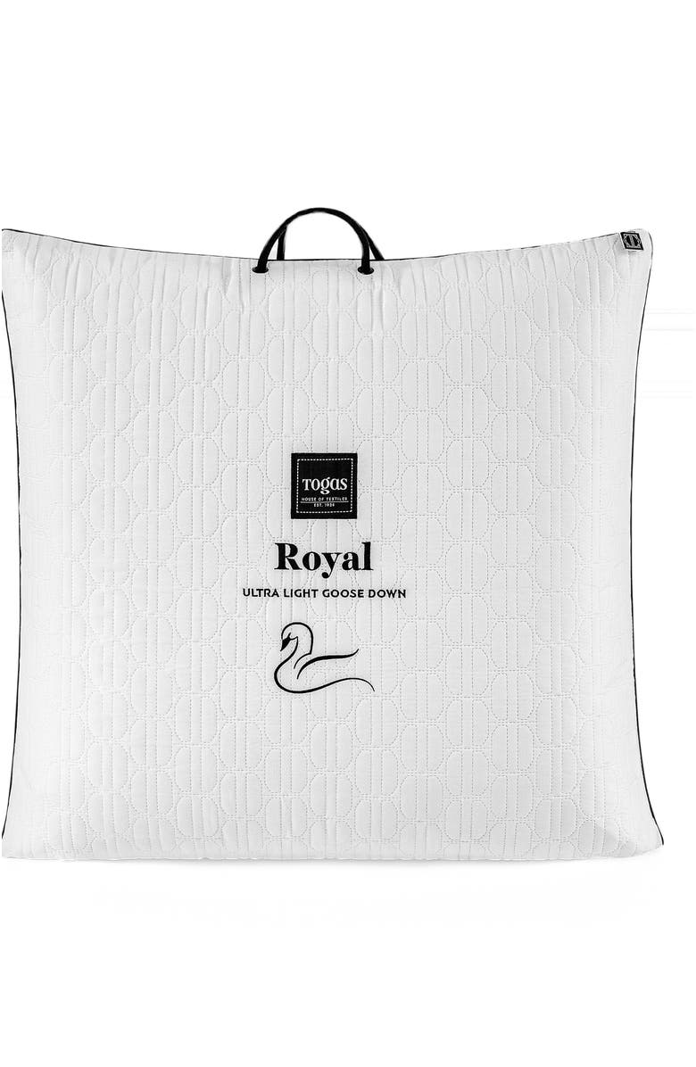 Togas Royal Siberian white goose down pillow, Alternate, color, White