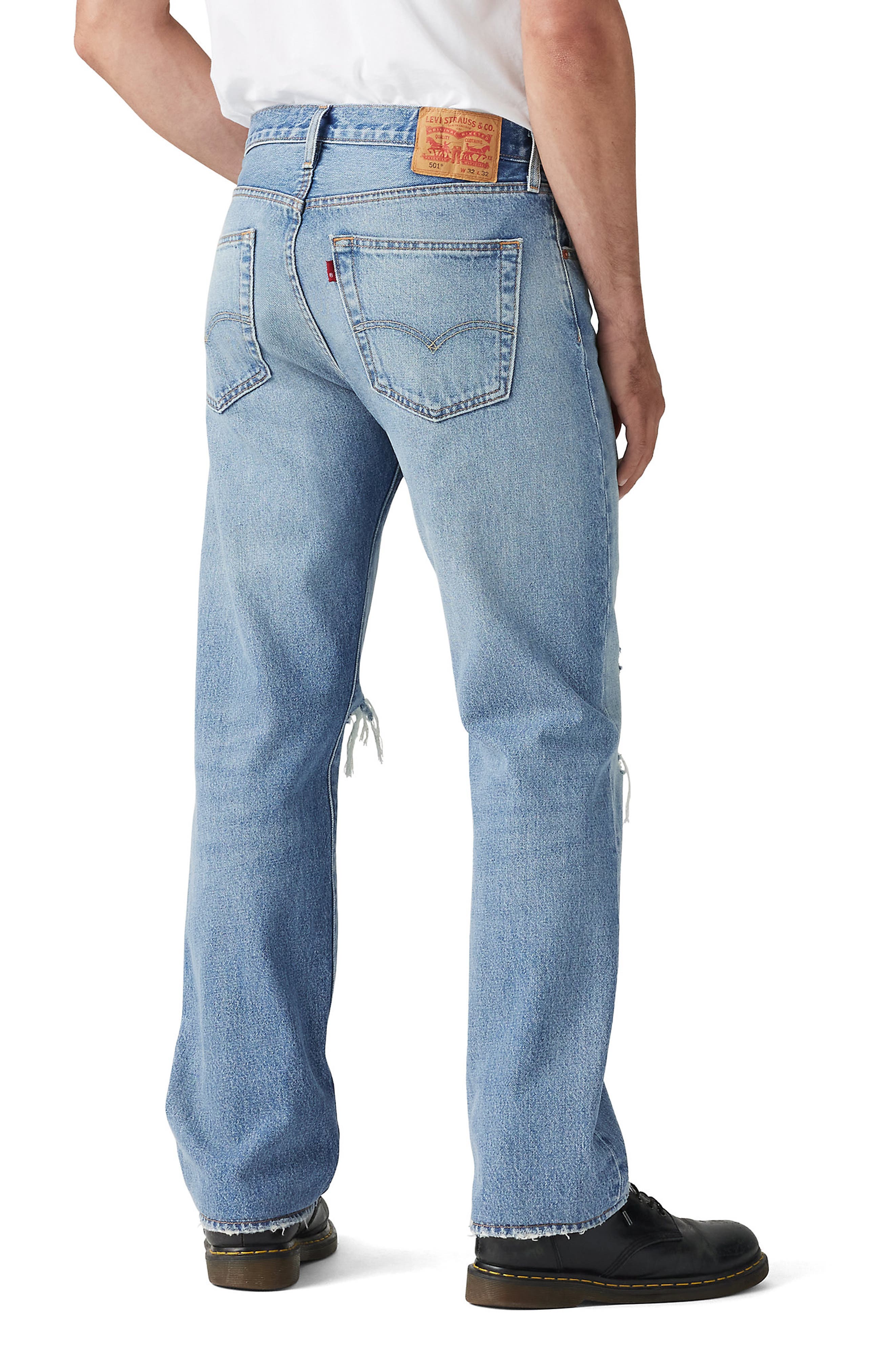 501 Original Ripped Straight Leg Jeans - image 2
