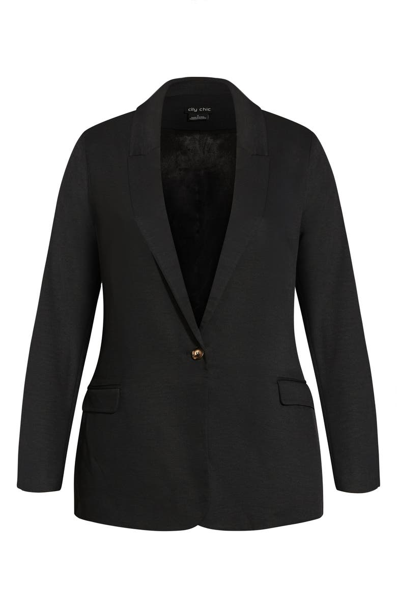 City Chic One-Button Blazer, Alternate, color,