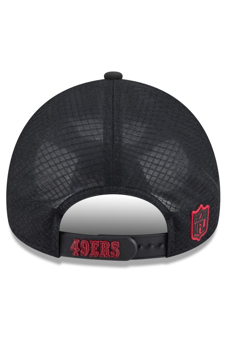 Men's New Era Black San Francisco 49ers 2026 Sideline Apex 9FORTY Adjustable Trucker Hat, Alternate, color, Black