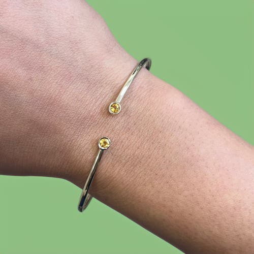 The Lovery Fine Jewelry Citrine Open Cuff Bangle In Yellow