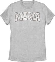 Mickey & Friends Women's Mickey & Friends Collegiate Mama Patterns  Graphic T-Shirt