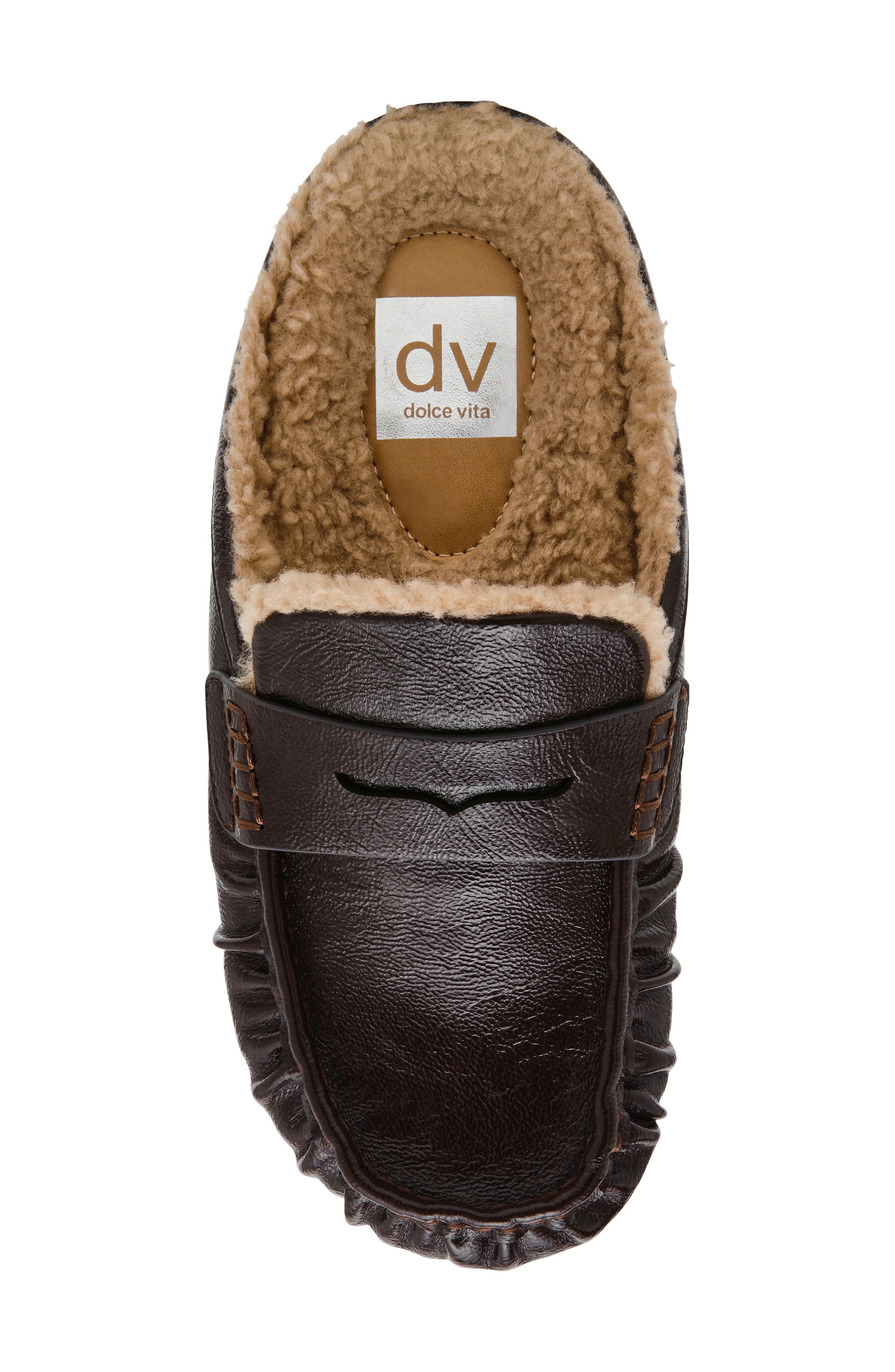 Peluma Faux Fur Lined Mule, Alternate, color, BROWN