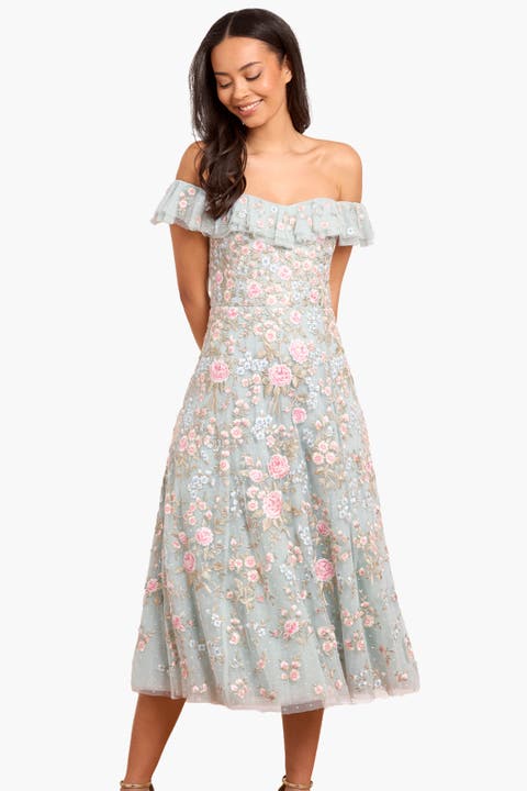 Antoinettes Floral Ballerina Midi Dress