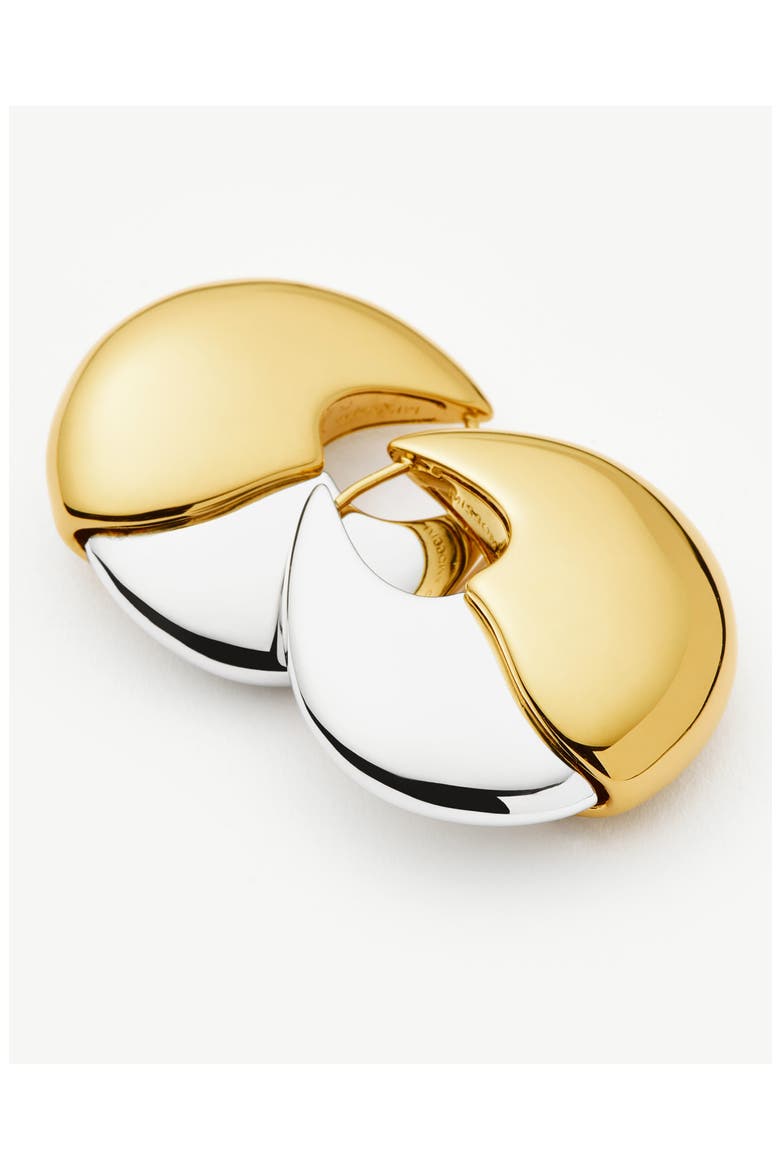 Sculptural Pebble Large Hoop Earrings, Alternate, color, MIXED