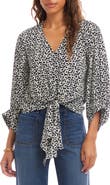 Karen Kane Floral Tie Front Top