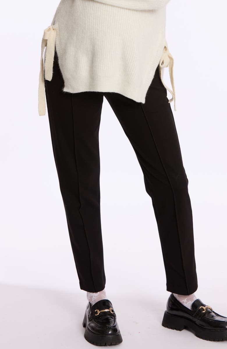 Cache Coeur Clark Maternity Carrot Trousers, Alternate, color, Black