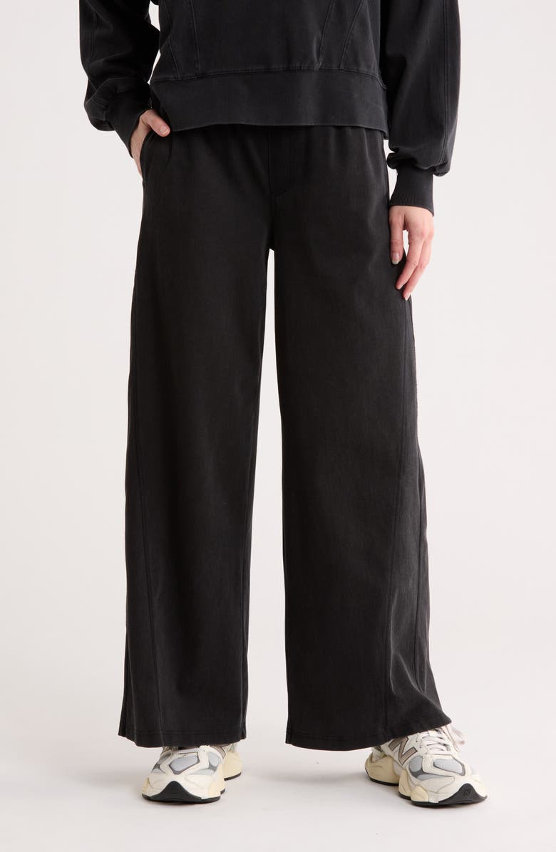 YOGALICIOUS Lennon Wide Leg Pants, Main, color, Washed Black