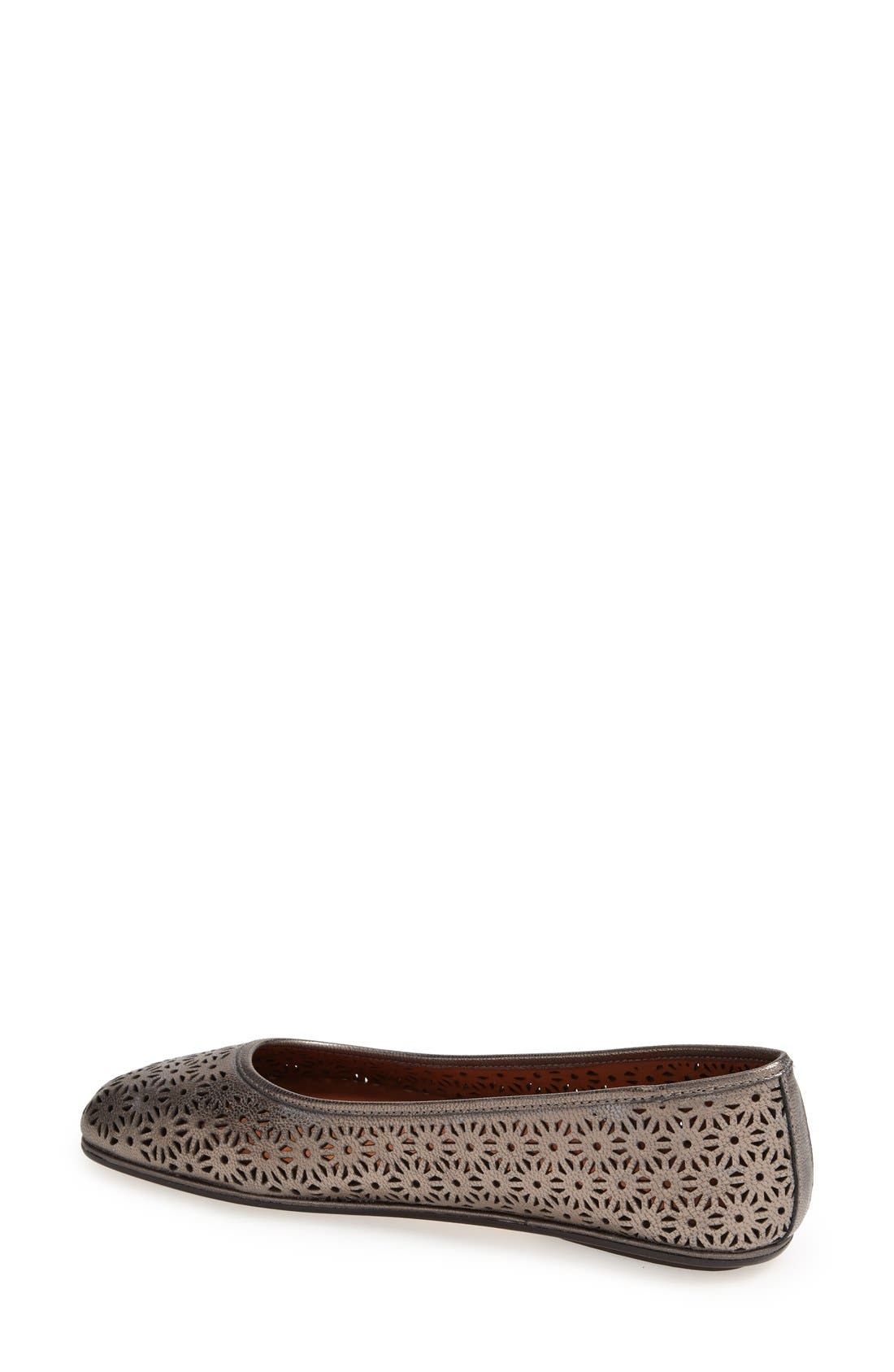 'Gigi' Leather Flat, Alternate, color, GRAPHITE