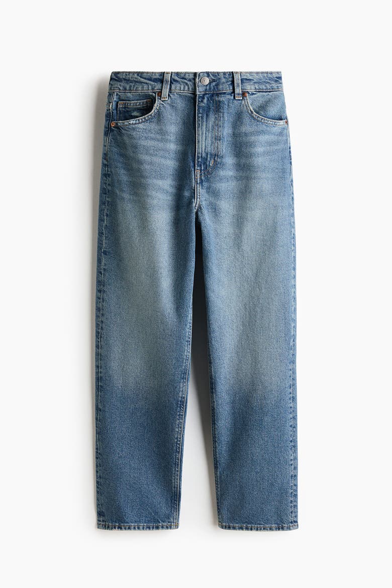 Mom Slim Fit High Waist Ankle Jeans, Alternate, color, Denim