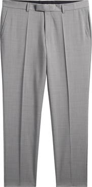 BOSS George Flat Front Wool Suit Pants