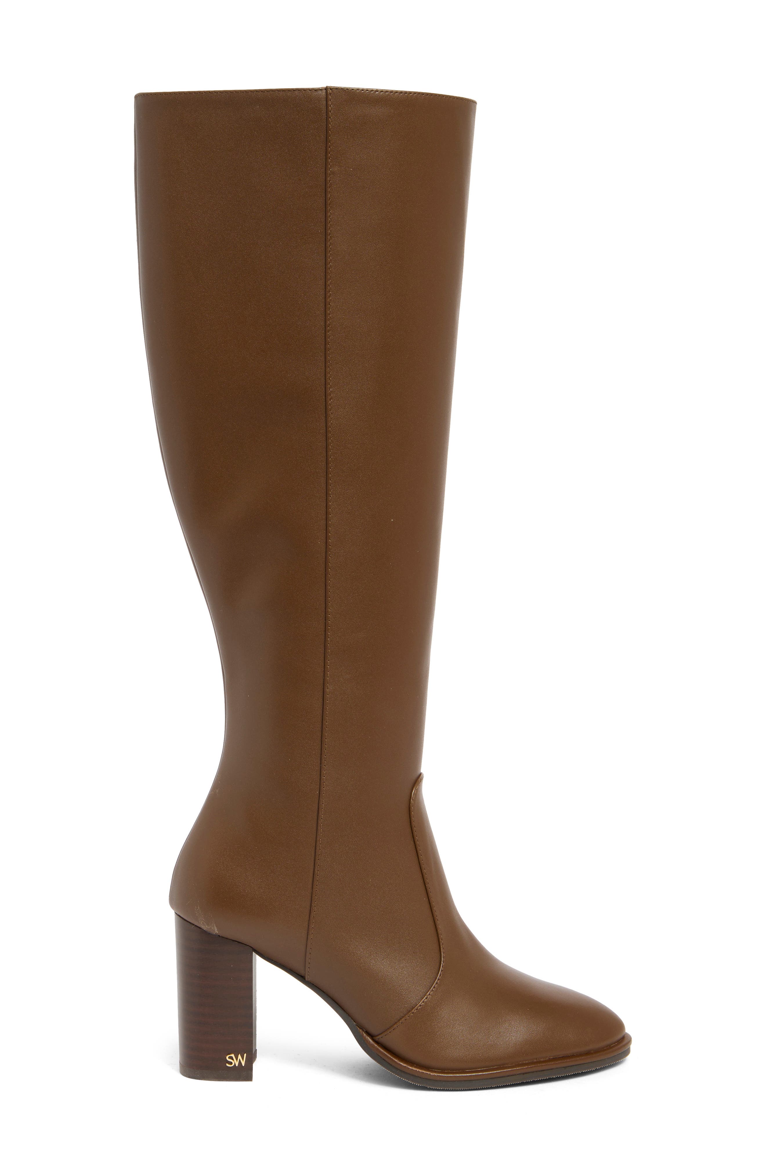 Stuart Weitzman Ryland Tall Leather Boot, Alternate, color, Espresso/ Dark Brown