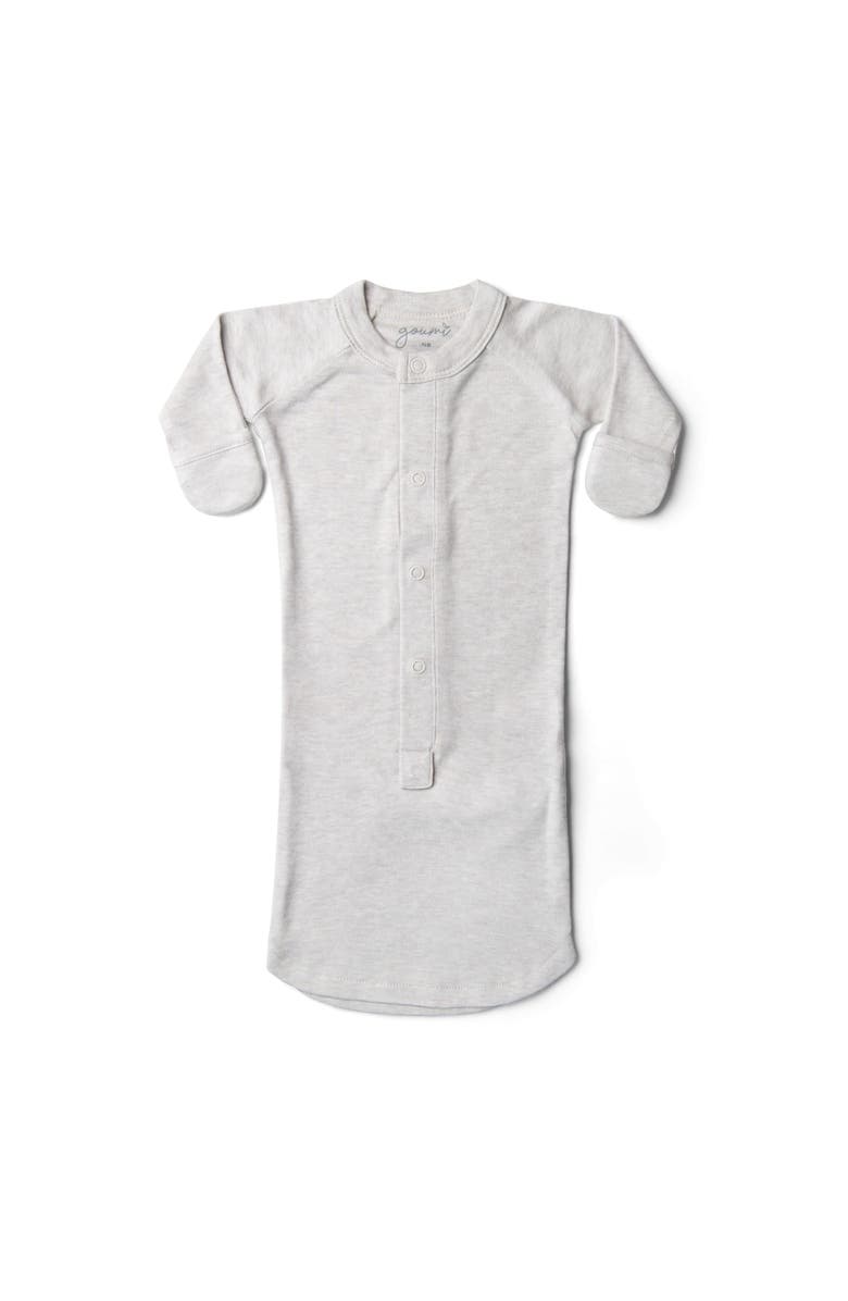 goumikids Goumi 24 Hour Convertible Sleeper Baby Gown, Alternate, color, Storm Gray