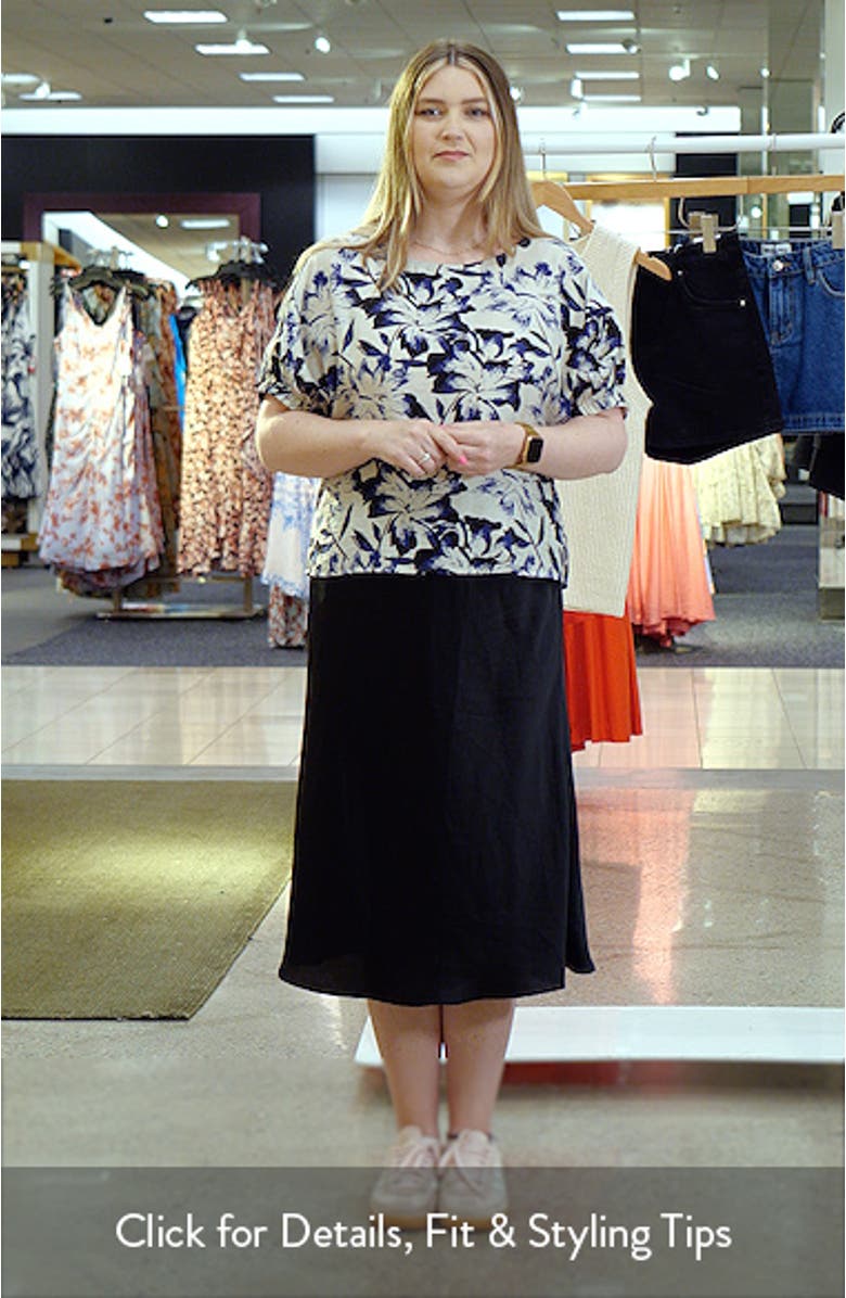 Floral Print Short Sleeve Top, sales video thumbnail