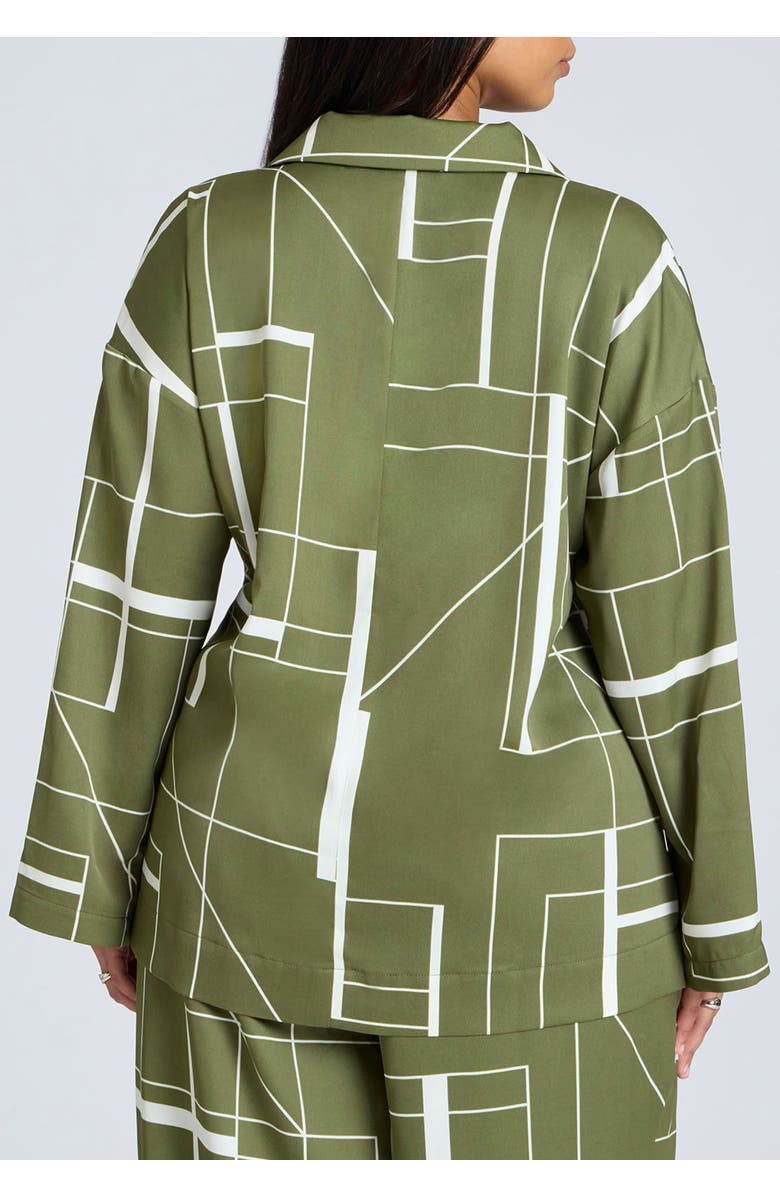 ELOQUII Double Breasted Oversized Shirt, Alternate, color, 