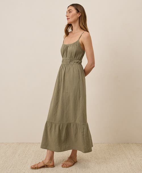 Pact Organic Cotton Coastal Double Gauze Cami Maxi Dress