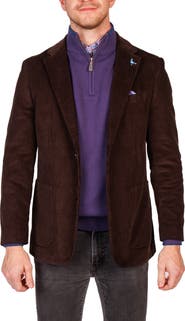 TailorByrd Modern Fit Solid Fine Wale Corduroy Sport Coat