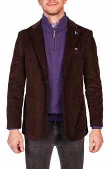TailorByrd Modern Fit Solid Fine Wale Corduroy Sport Coat