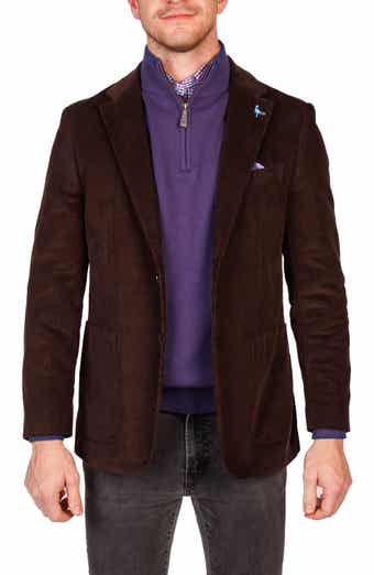 TailorByrd Modern Fit Solid Fine Wale Corduroy Sport Coat