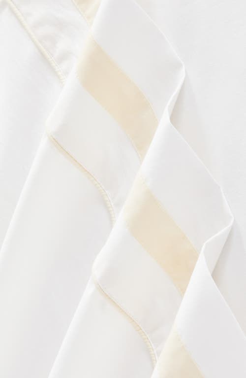 Melange Home 300 Thread Count Percale Border Sheet Set In White