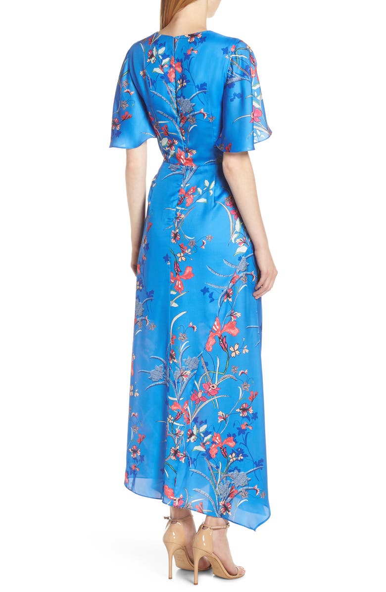 Harlyn Printed Flutter Sleeve Gown, Alternate, color, 