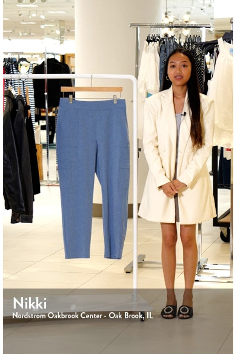 Alicia Chambray Cargo Ankle Pants video
