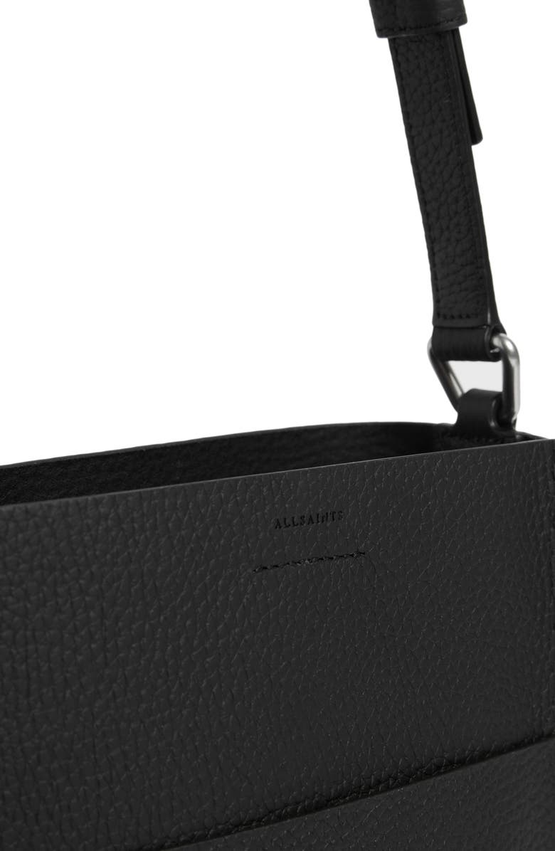 AllSaints Adelina Small Pebbled Leather Tote, Alternate, color,