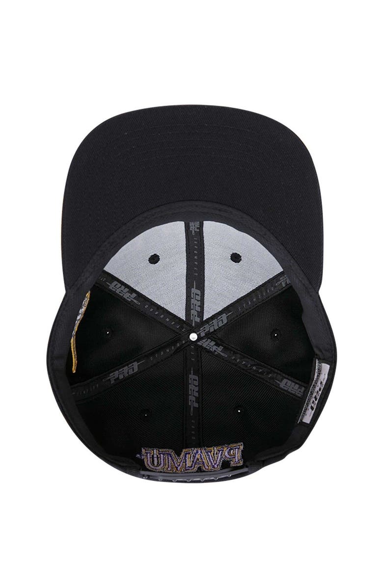 PRO STANDARD Men's Pro Standard Black Prairie View A&M Panthers Arch Over Logo Evergreen Snapback Hat, Alternate, color, 