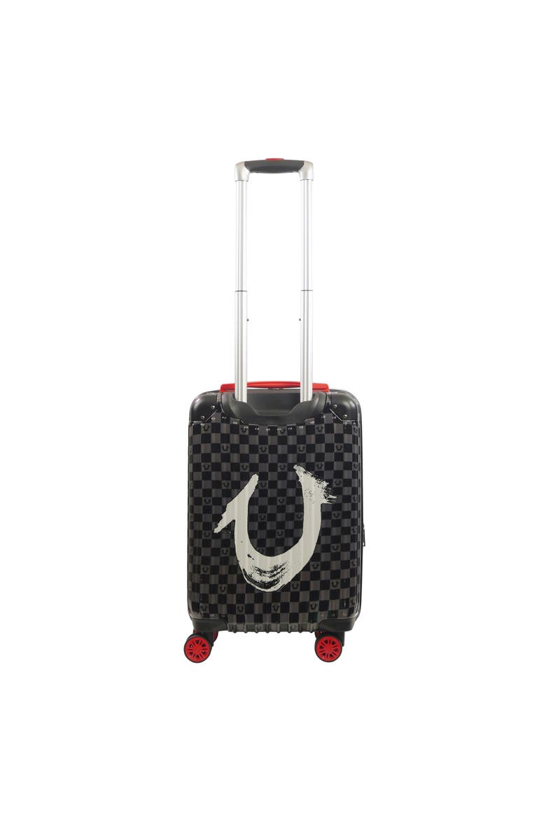 22.5" Hardcase Checkered carry-on with big logo., Alternate, color, BLACK