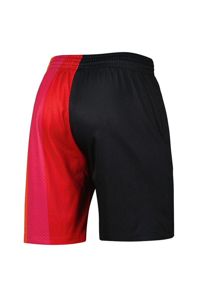 Men's Mitchell & Ness Black Miami Heat Hardwood Classics 2005 Split Swingman Shorts, Alternate, color, Black