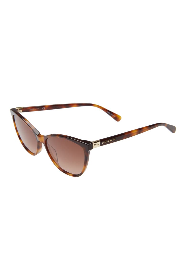 Le Pliage 57mm Gradient Cat Eye Sunglasses, Alternate, color, HAVANA