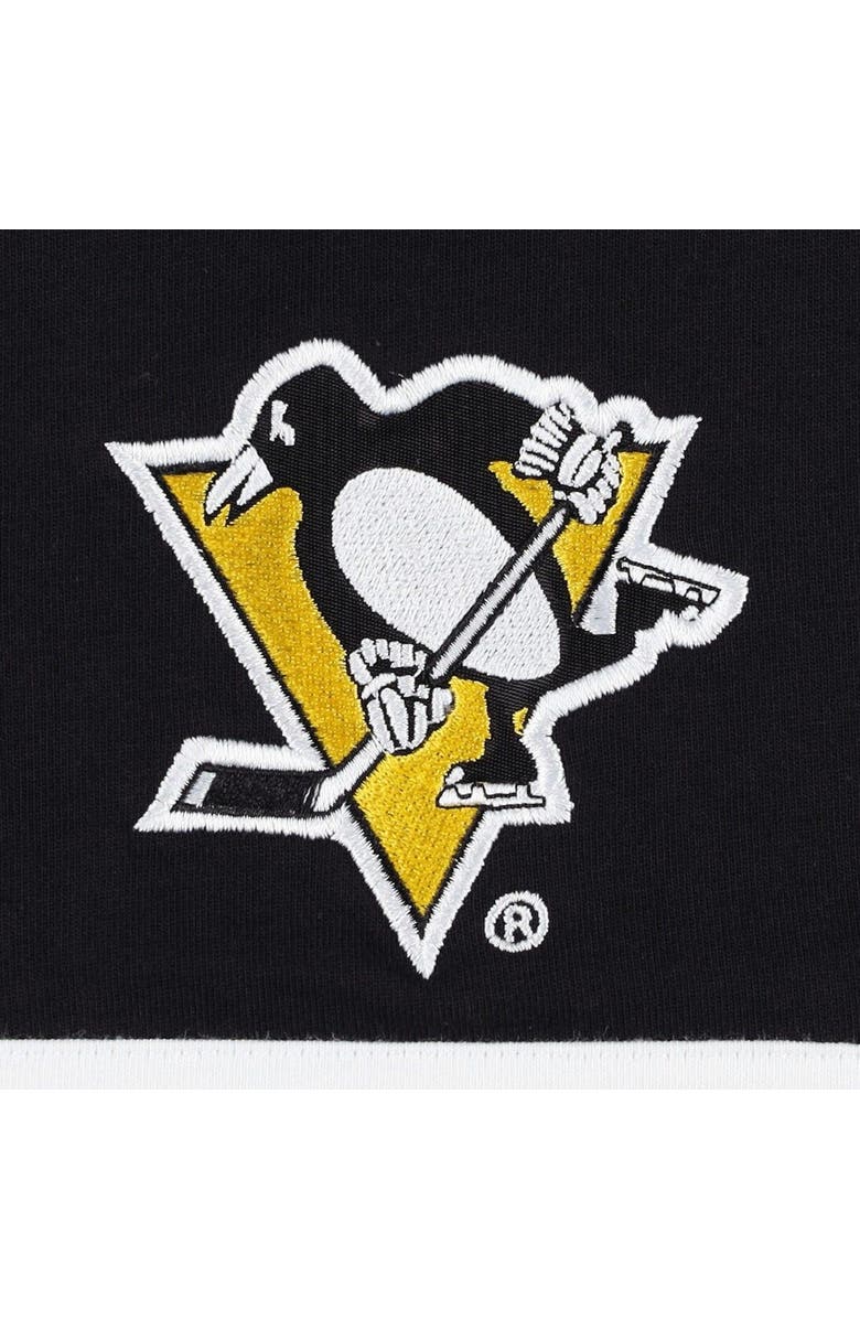 Tommy Hilfiger Men's Tommy Hilfiger Black Pittsburgh Penguins Walter Lace-Up Long Sleeve Top, Alternate, color, 