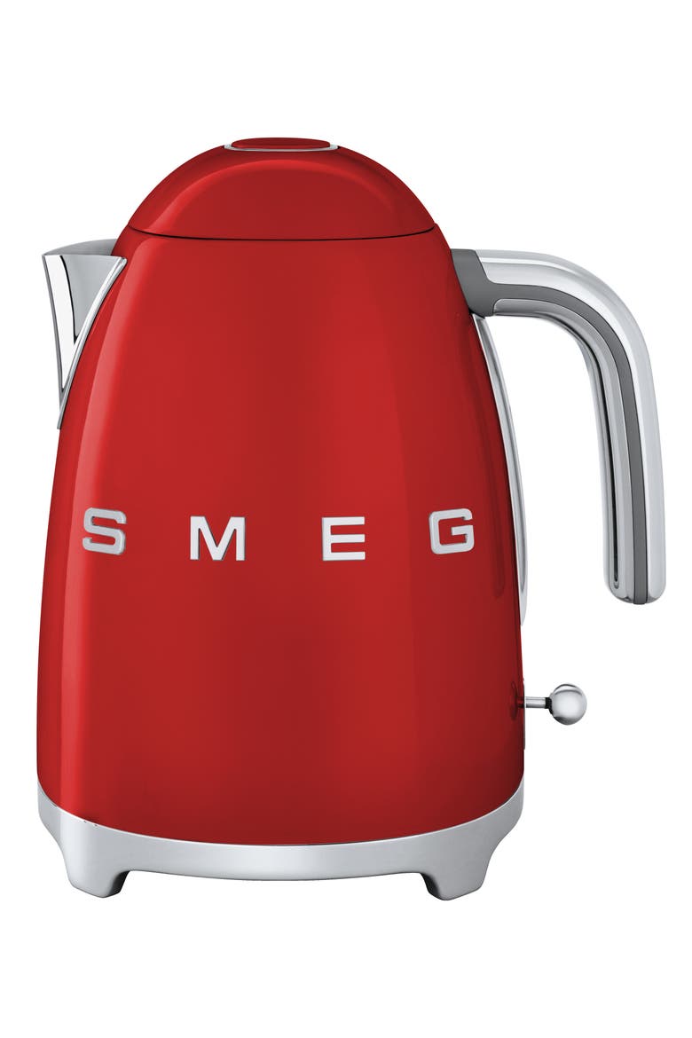 '50s Retro Style Electric Kettle, Main, color, RED
