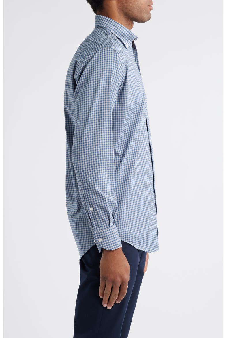 Crown Light Plaid Button-Down Shirt, Alternate, color, GALE GREY