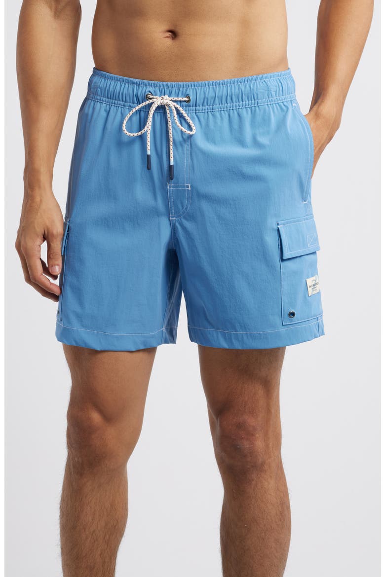 Breaker Water Repellent Swim Trunks, Main, color, WAVE BLUE