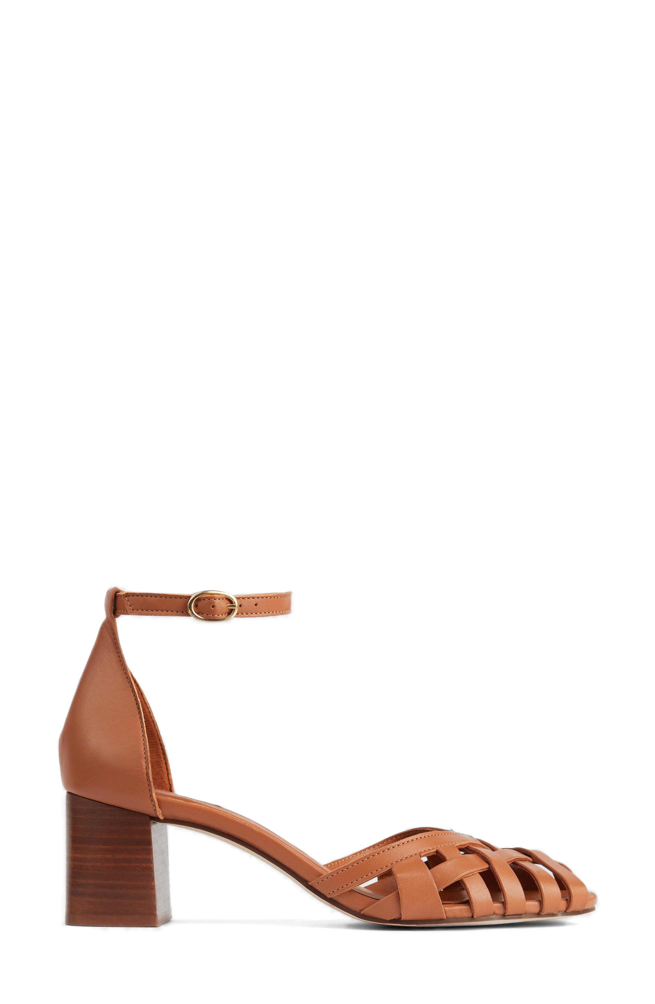 LK Bennett Noemia Ankle Strap Sandal, Alternate, color, Tan