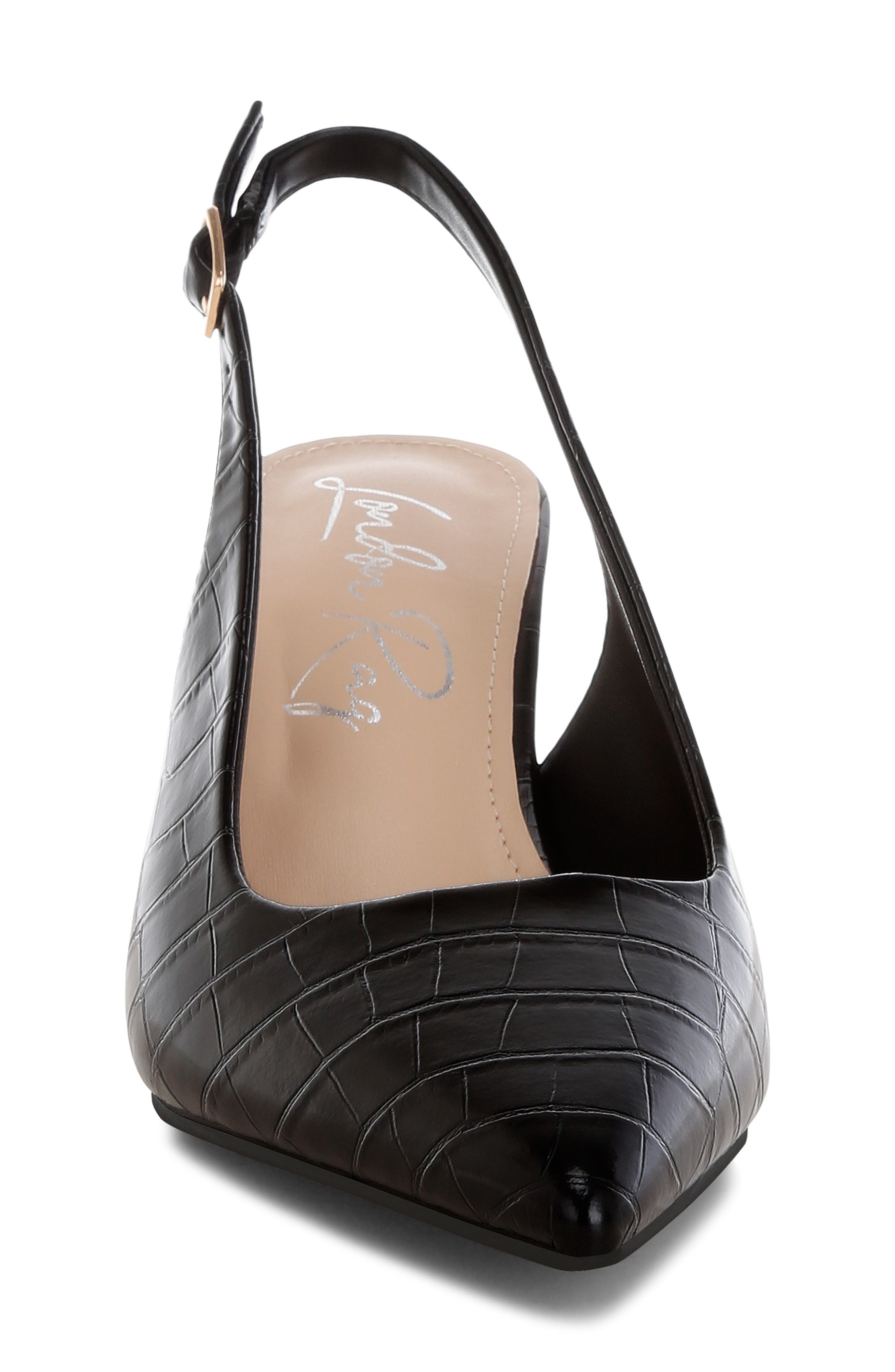 LONDON RAG Halins Pointed Toe Slingback Pump, Alternate, color, Black