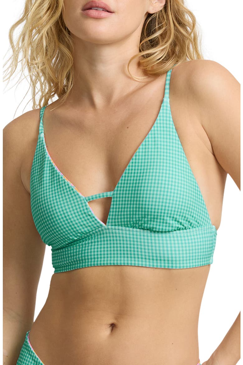 Babe Alert Reversible Bikini Top, Alternate, color, AGAVE