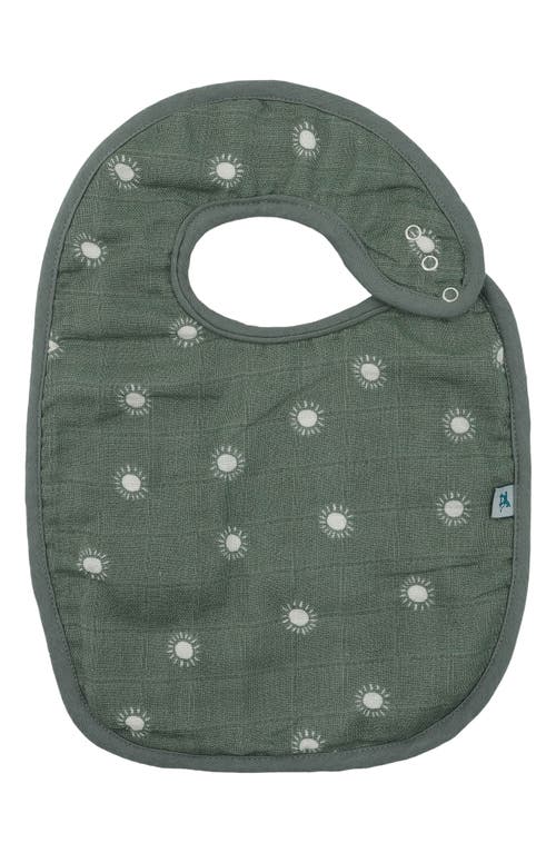 Little Unicorn 3-pack Organic Cotton Muslin Bibs In Green