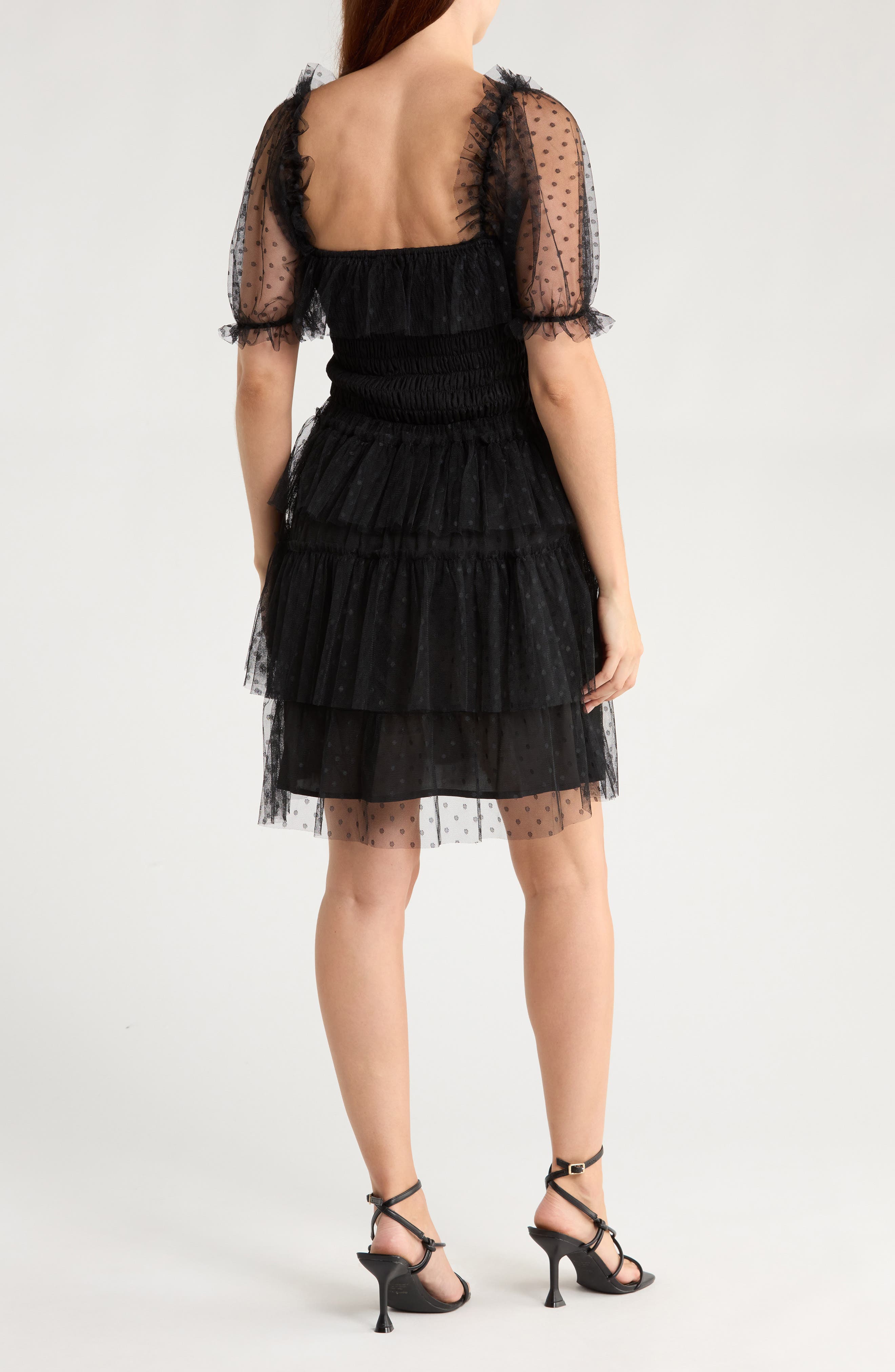 Tiered Dot Lace Dress - image 2