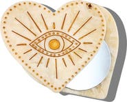 Solar Eclipse Celestial Heart Hand Painted Compact Mirror