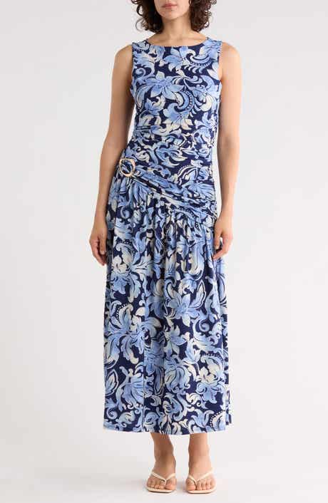 WEST K Ruched Ring Midi Dress