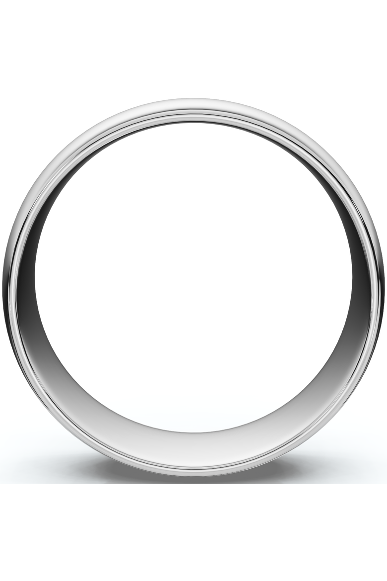 6mm Dome High Polished Wedding Band 14K Gold, Alternate, color, 14k White Gold