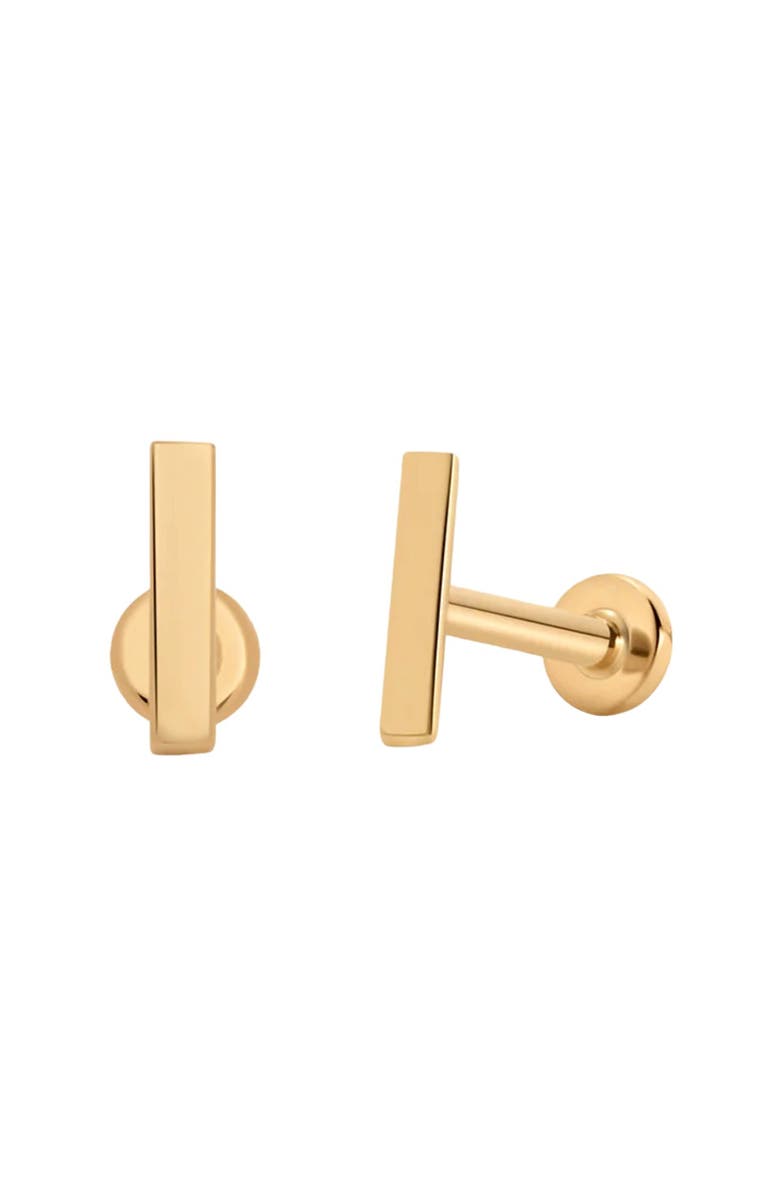 MADE BY MARY 14k Bar Stud Earring, Main, color, 14K Solid Gold - Pair