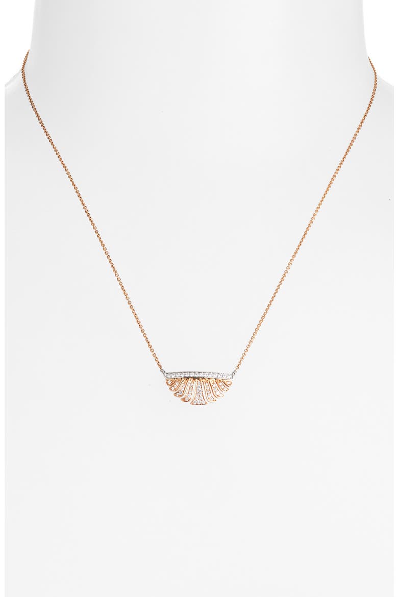 Fringe Diamond Pendant Necklace, Alternate, color, ROSE GOLD/ DIAMOND