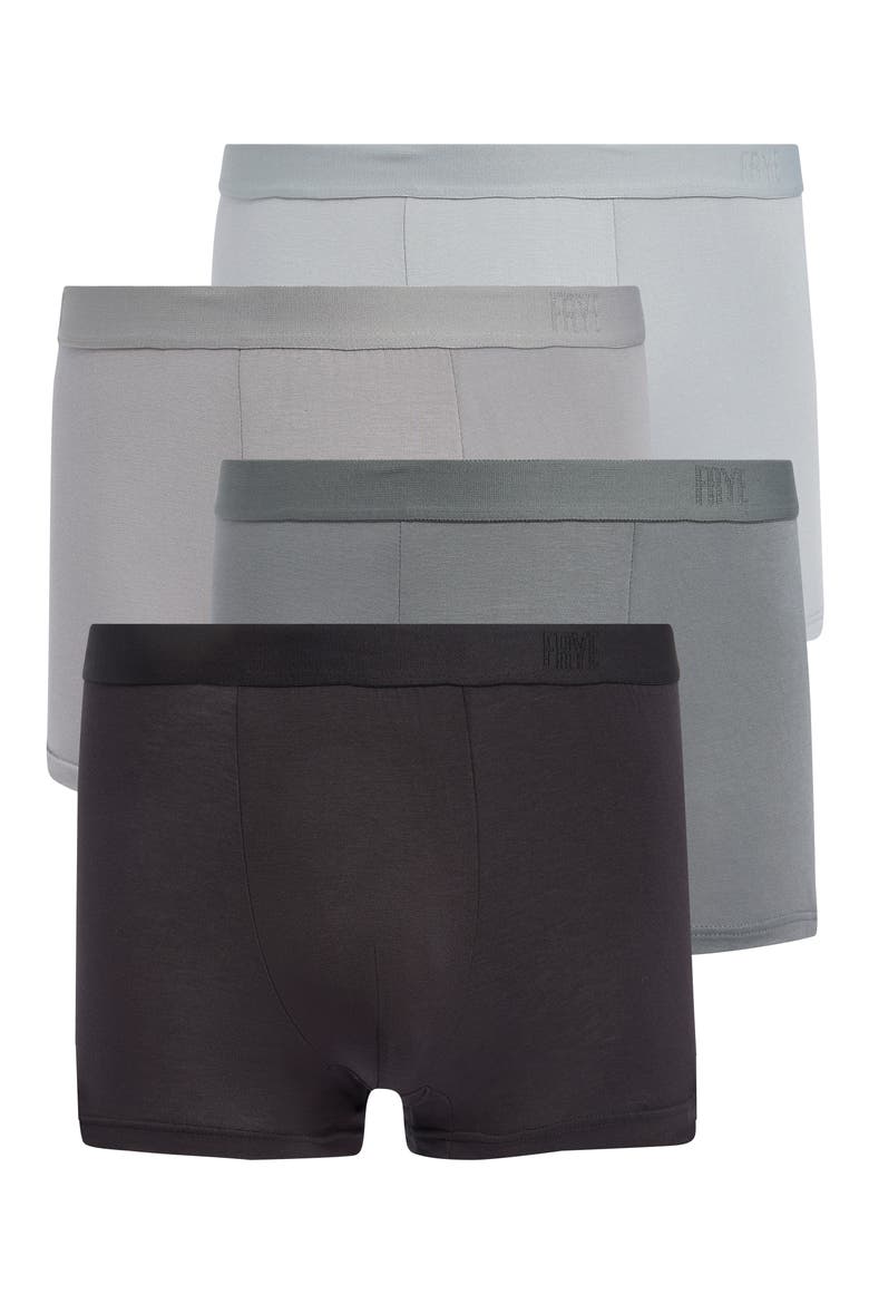 4-Pack Assorted Trunks, Main, color, GREY/BLACK MULTI